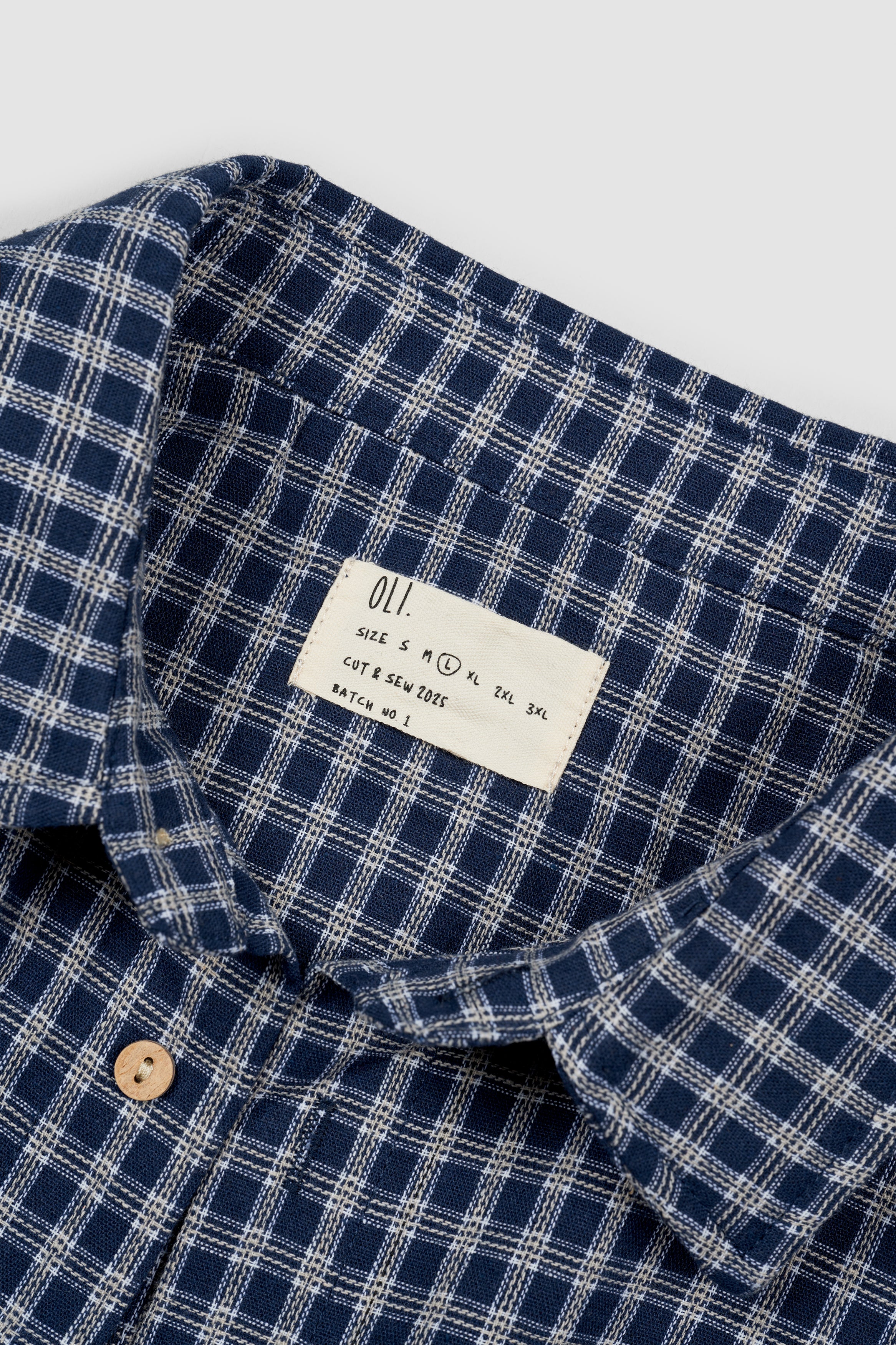 Picnic Long Sleeve Button Up - Navy