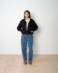 Cropped Reversible Kelpie Jacket - Black/Stone