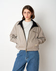 Cropped Reversible Kelpie Jacket - Black/Stone