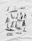 *IMPERFECT* Set Sail Back Print T - Snow Marle