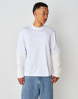 Layered Long Sleeve T - White