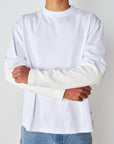 Layered Long Sleeve T - White