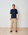 Layered Long Sleeve T - Navy
