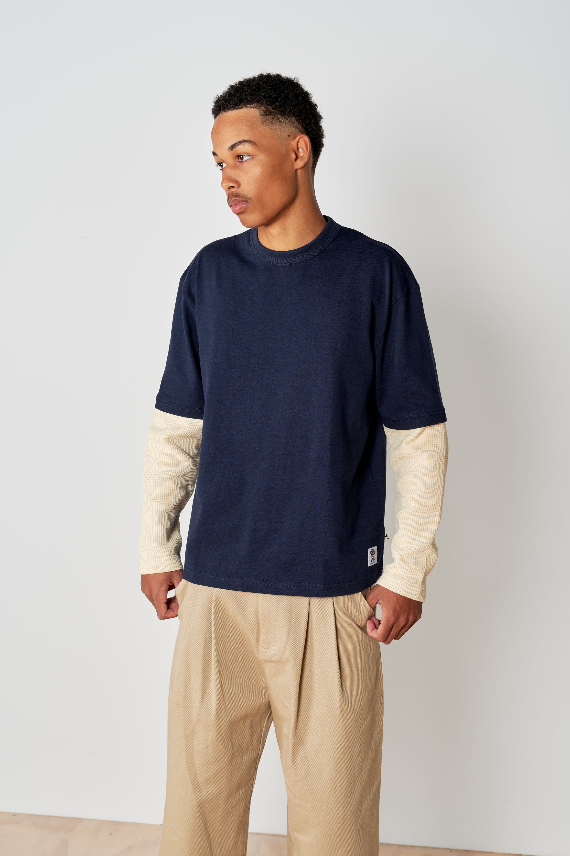 Layered Long Sleeve T - Navy – Oli.