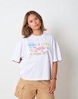 Watercolour Fish Crop T - White - Oli.