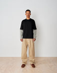 Layered Long Sleeve T - Black