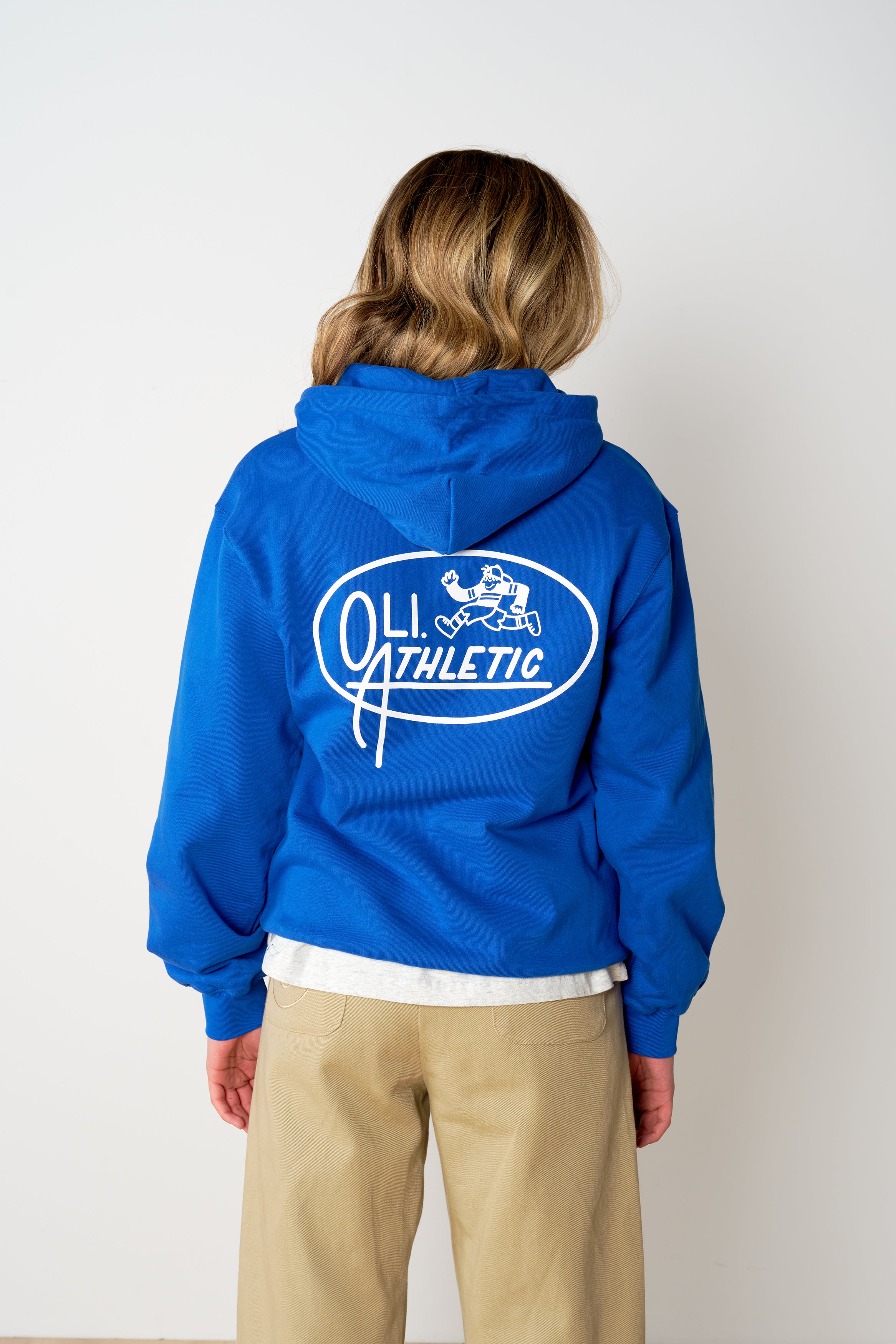 Athletics Back Print Hood - Royal