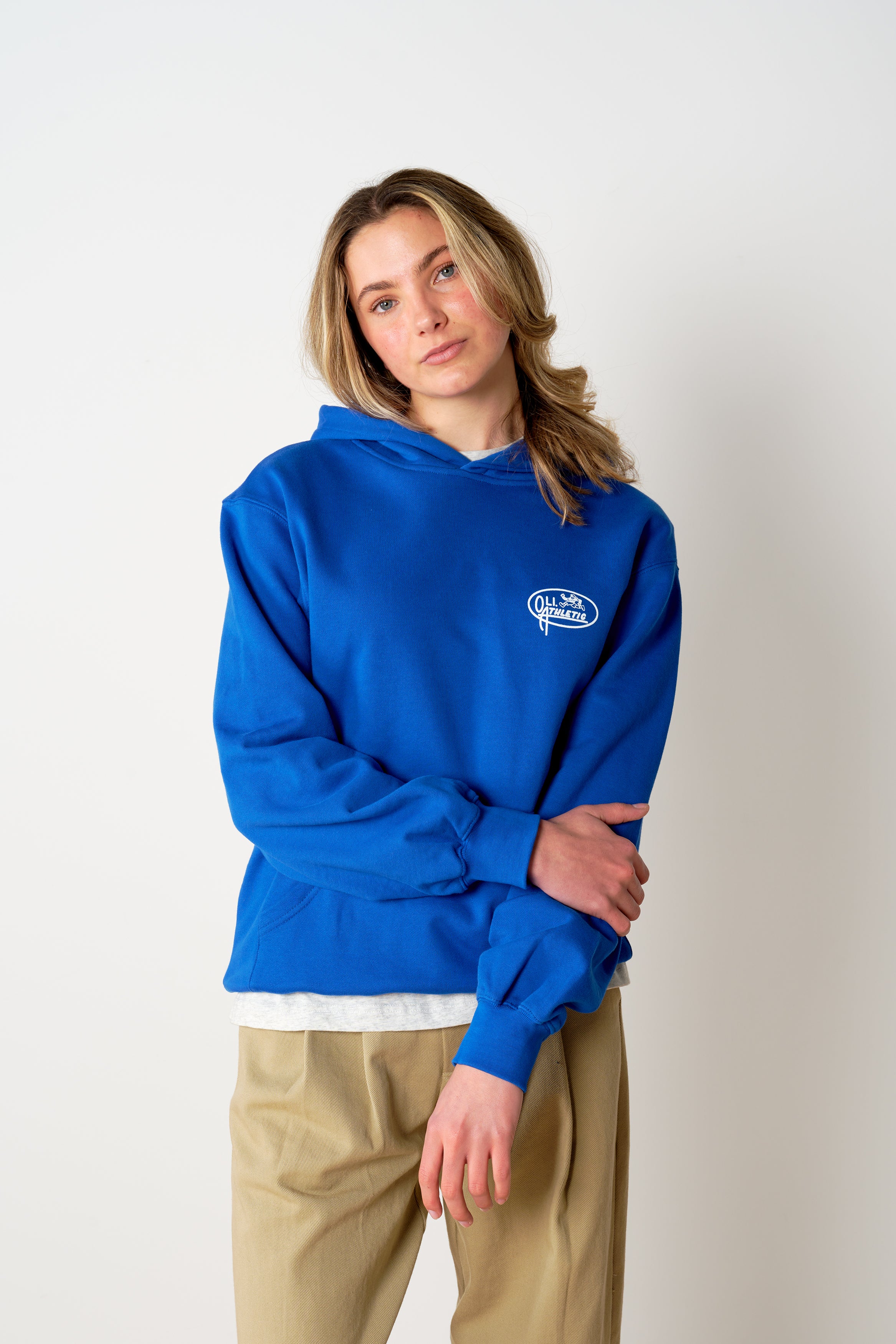 Athletics Back Print Hood - Royal