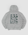 Explore Back Print Hood - Ash Marle