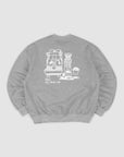 Fill Your Cup Back Print Pullover - Ash Marle