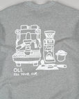 Fill Your Cup Back Print Pullover - Ash Marle