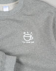 Fill Your Cup Back Print Pullover - Ash Marle