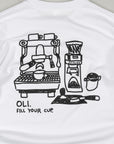 Fill Your Cup Back Print T - White