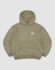 Fill Your Cup Back Print Hood - Khaki