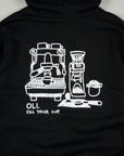 Fill Your Cup Back Print Hood - Black