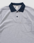Contrast Cotton Polo - Ash Marle