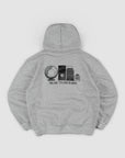 Music To My Ears Back Print Hood - Ash Marle