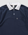 Contrast Cotton Polo - Navy