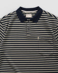 Heavy Stripe Polo - Navy