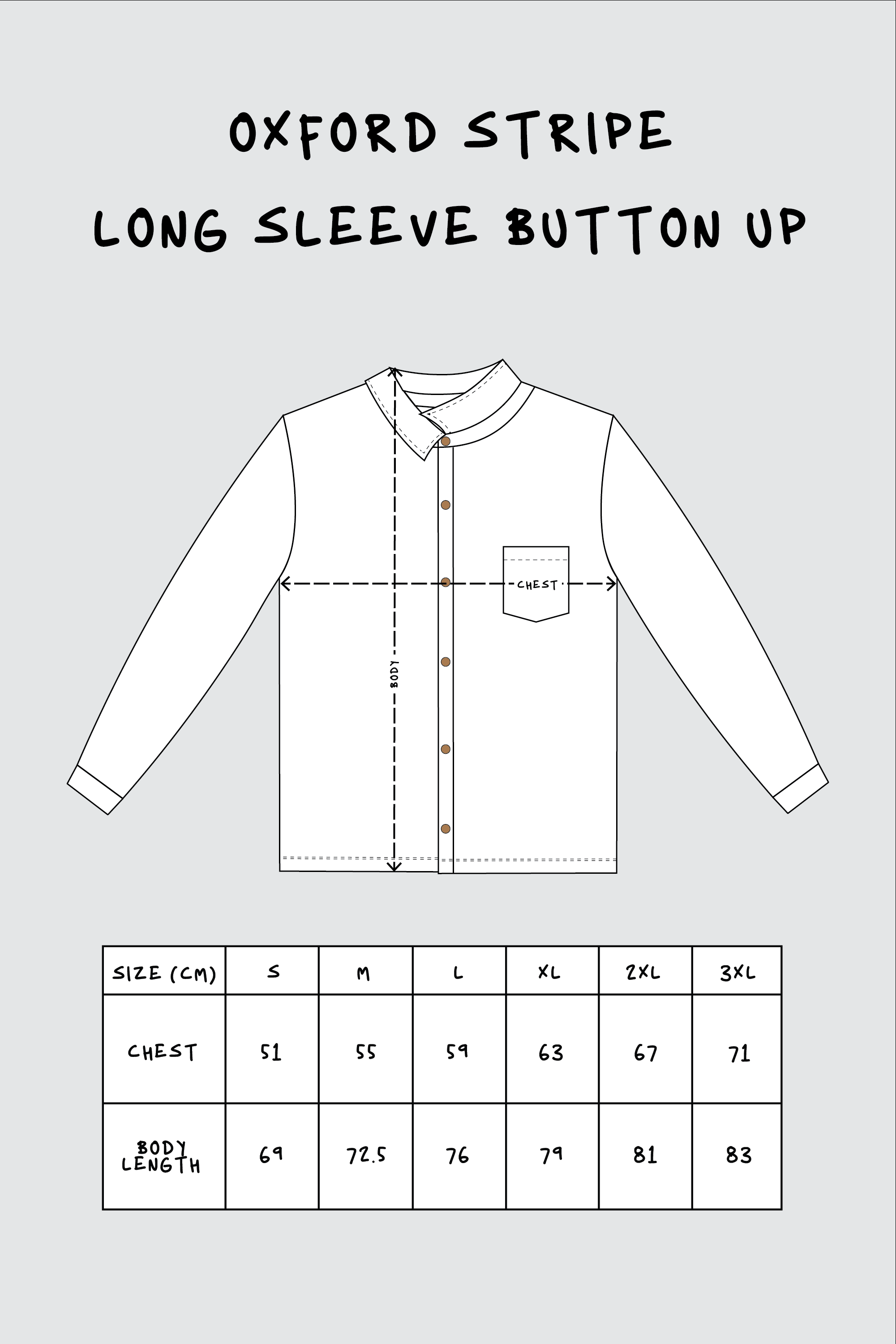 Oxford Stripe Long Sleeve Button Up