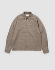 Pinstripe Long Sleeve Button Up - Mushroom