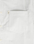 Pinstripe Long Sleeve Button Up - White