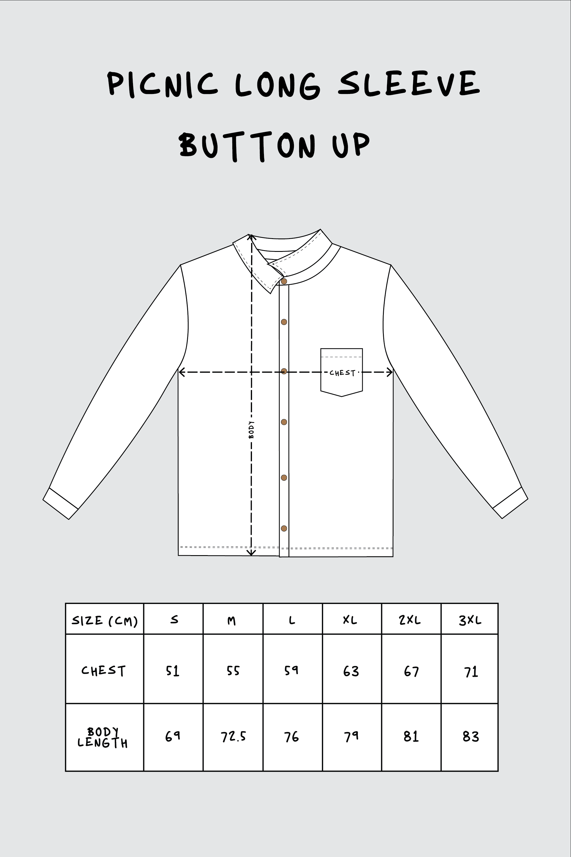 Picnic Long Sleeve Button Up - Navy