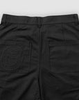 Pleated Cotton Short - Black