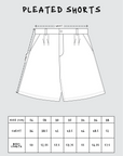 Pleated Cotton Short - Black