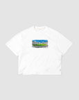 Footy Trip Crop T - White