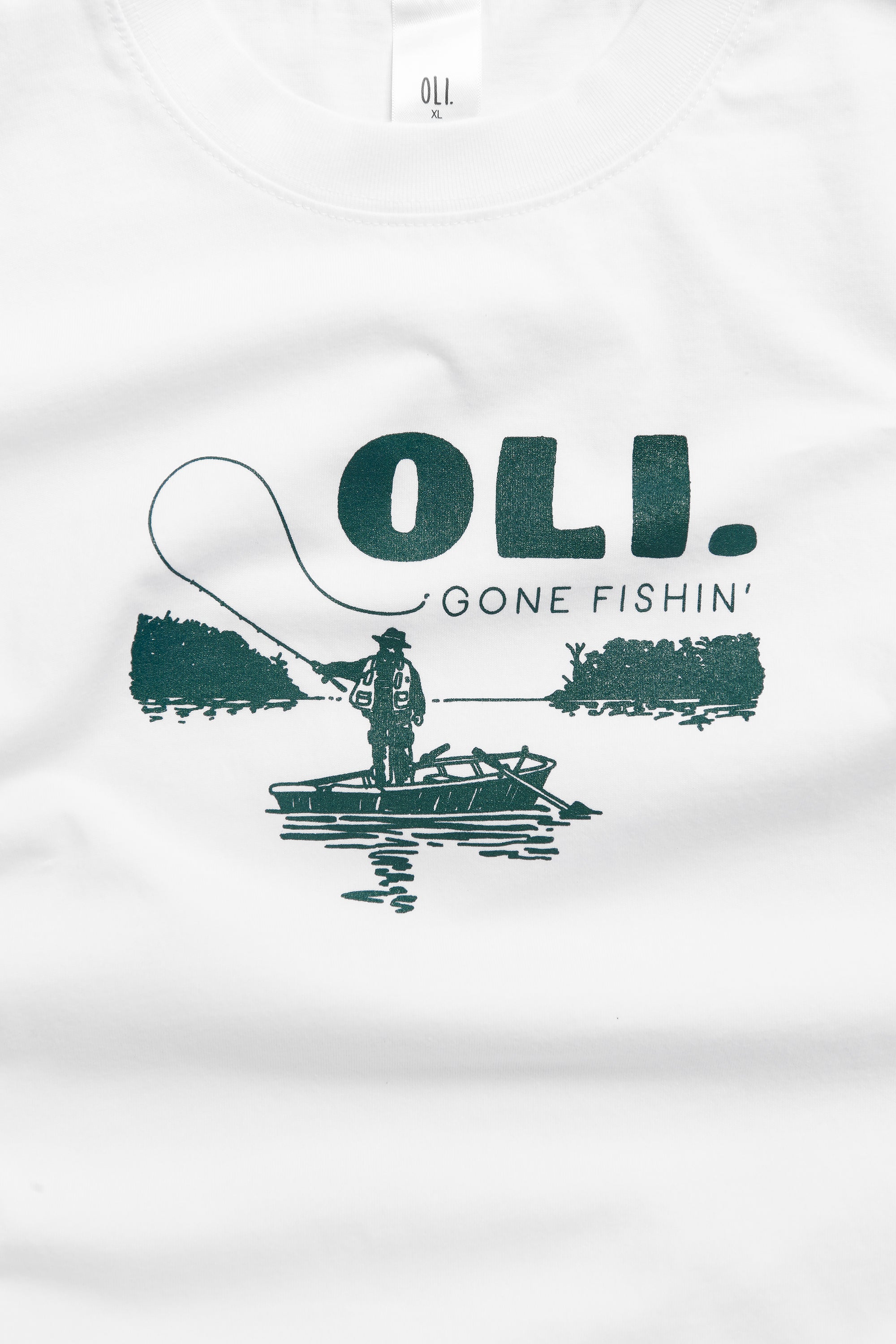 Gone Fishin' T - White – Oli.