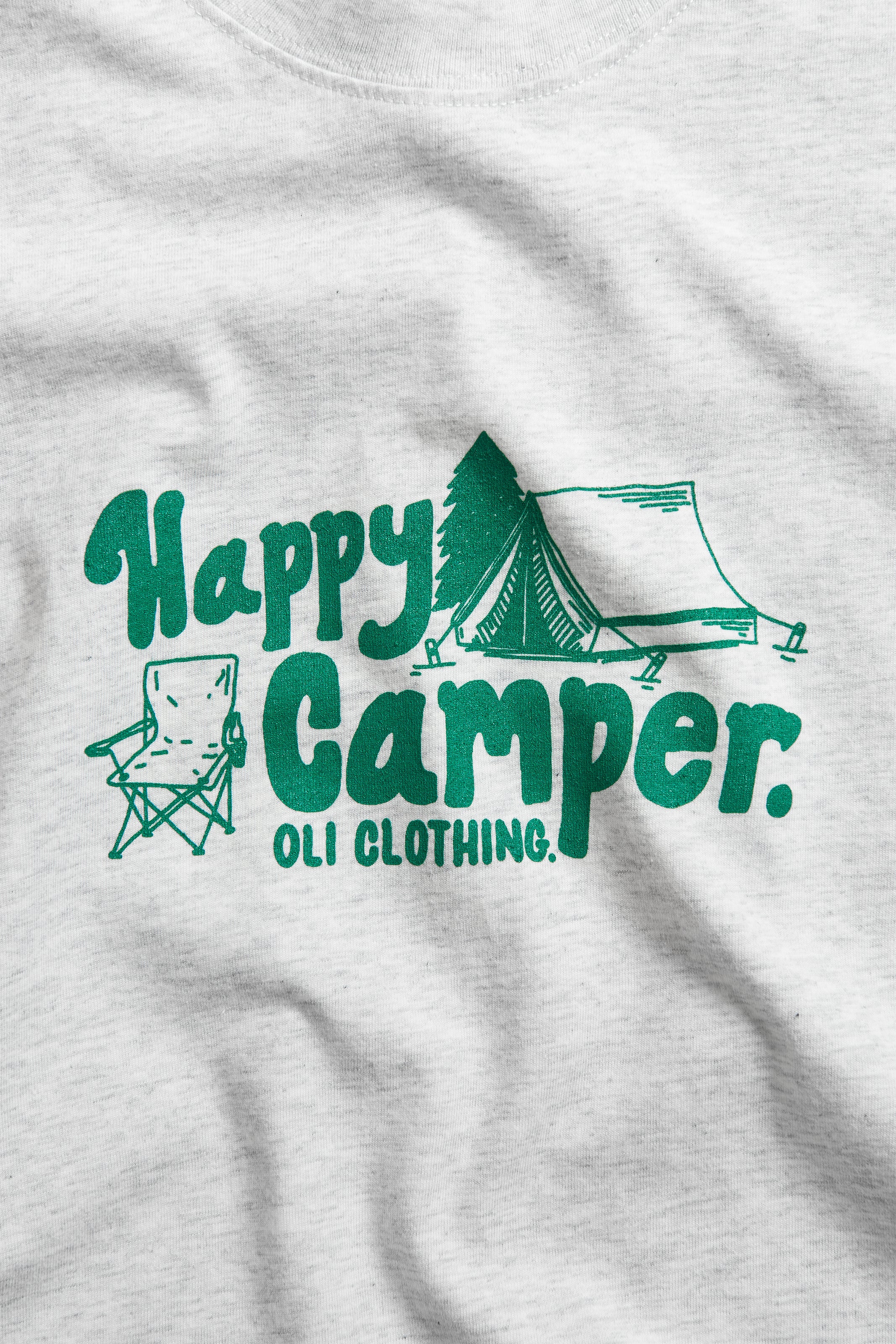 Happy Camper T - Snow Marle – Oli.