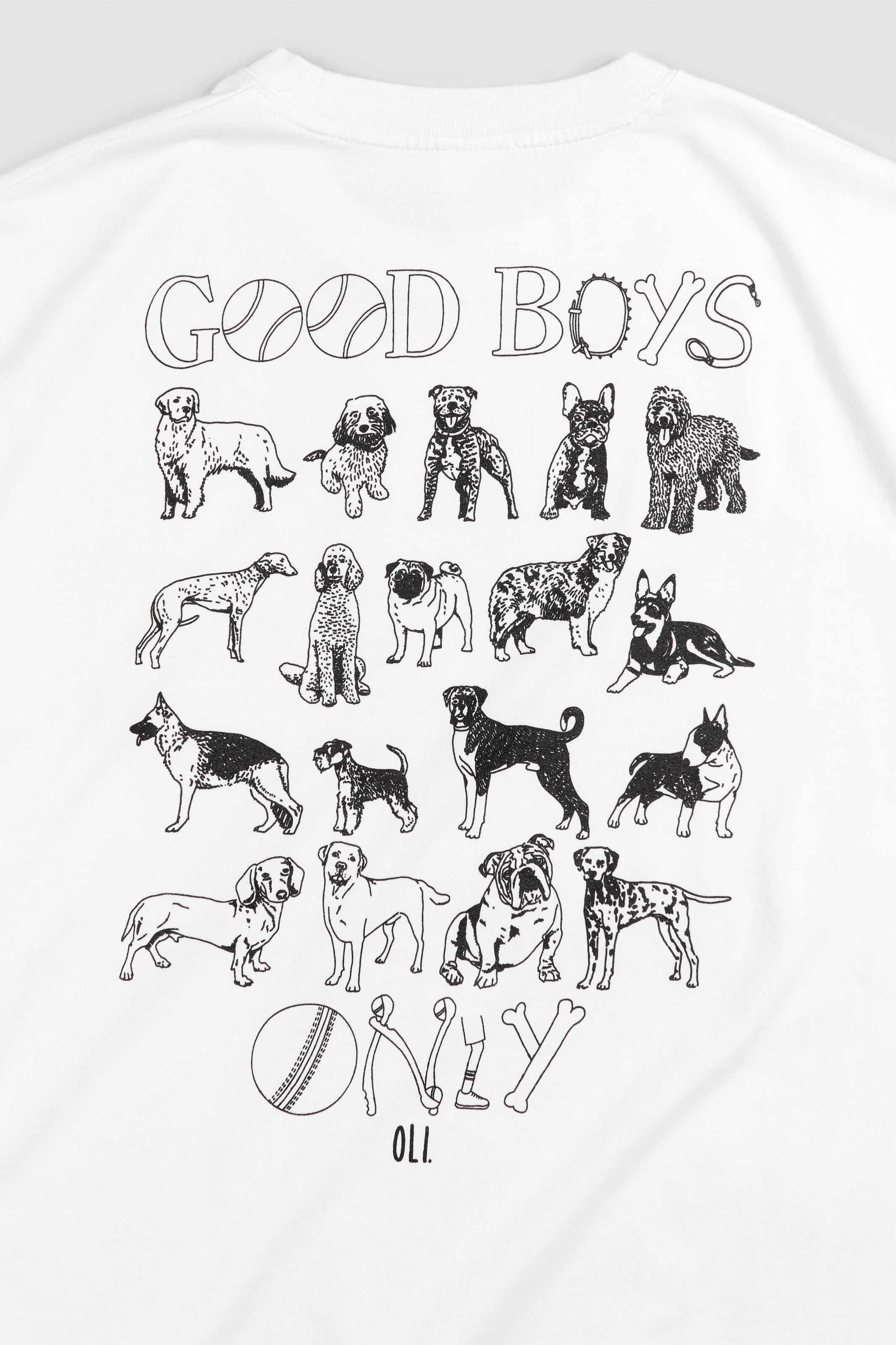 Good Boys Only Back Print - White