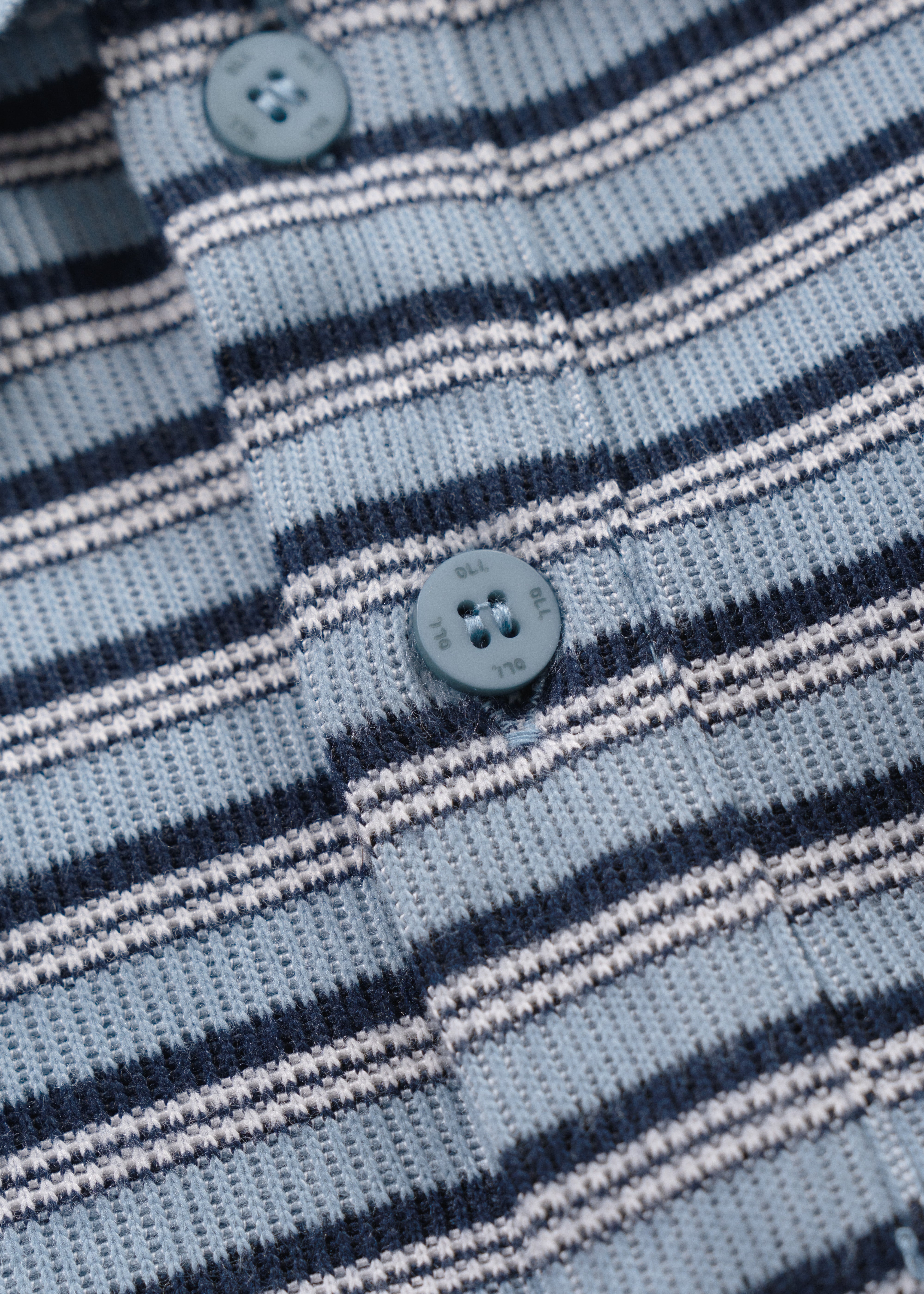Heavy Stripe Polo - Sky