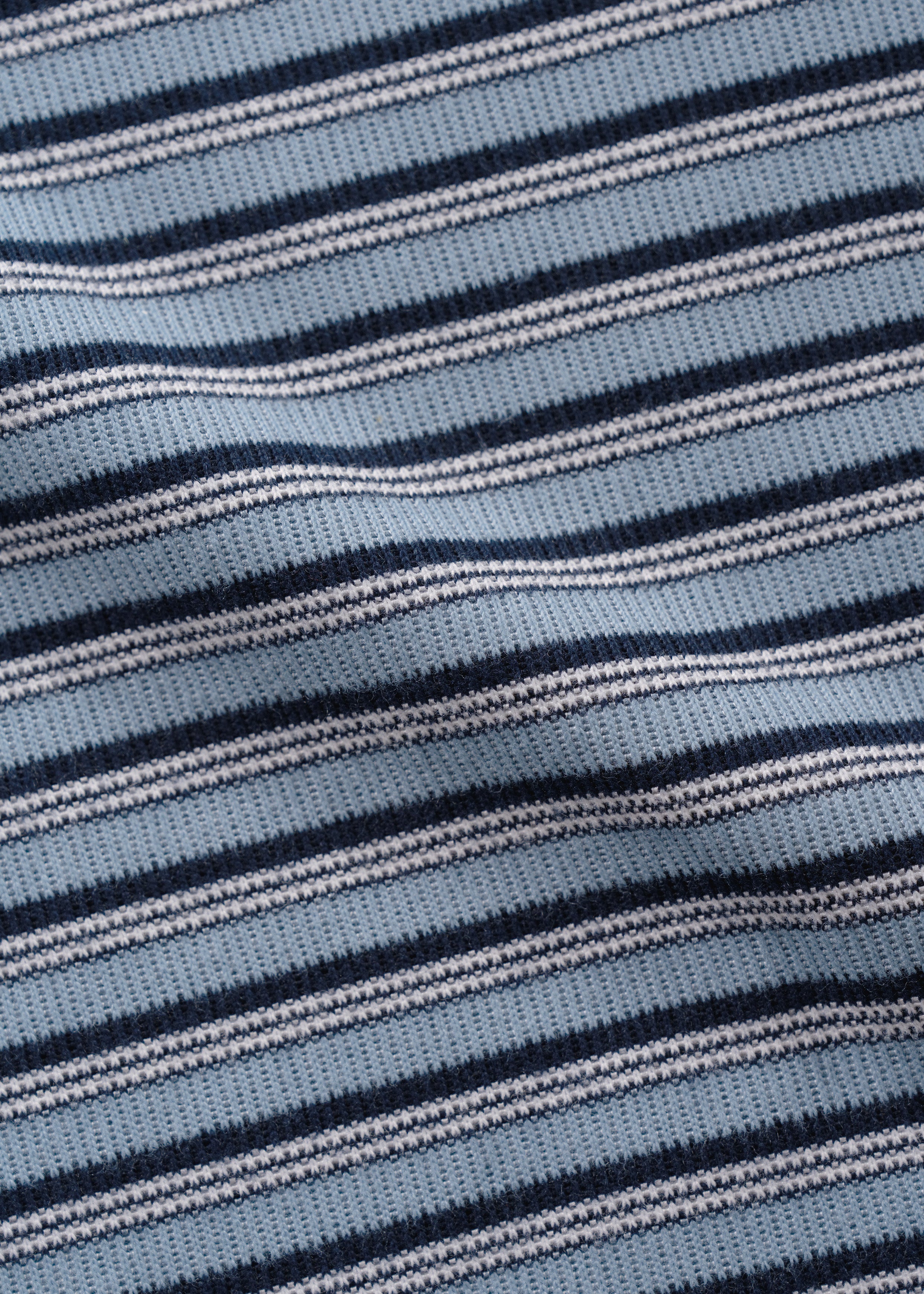 Heavy Stripe Polo - Sky