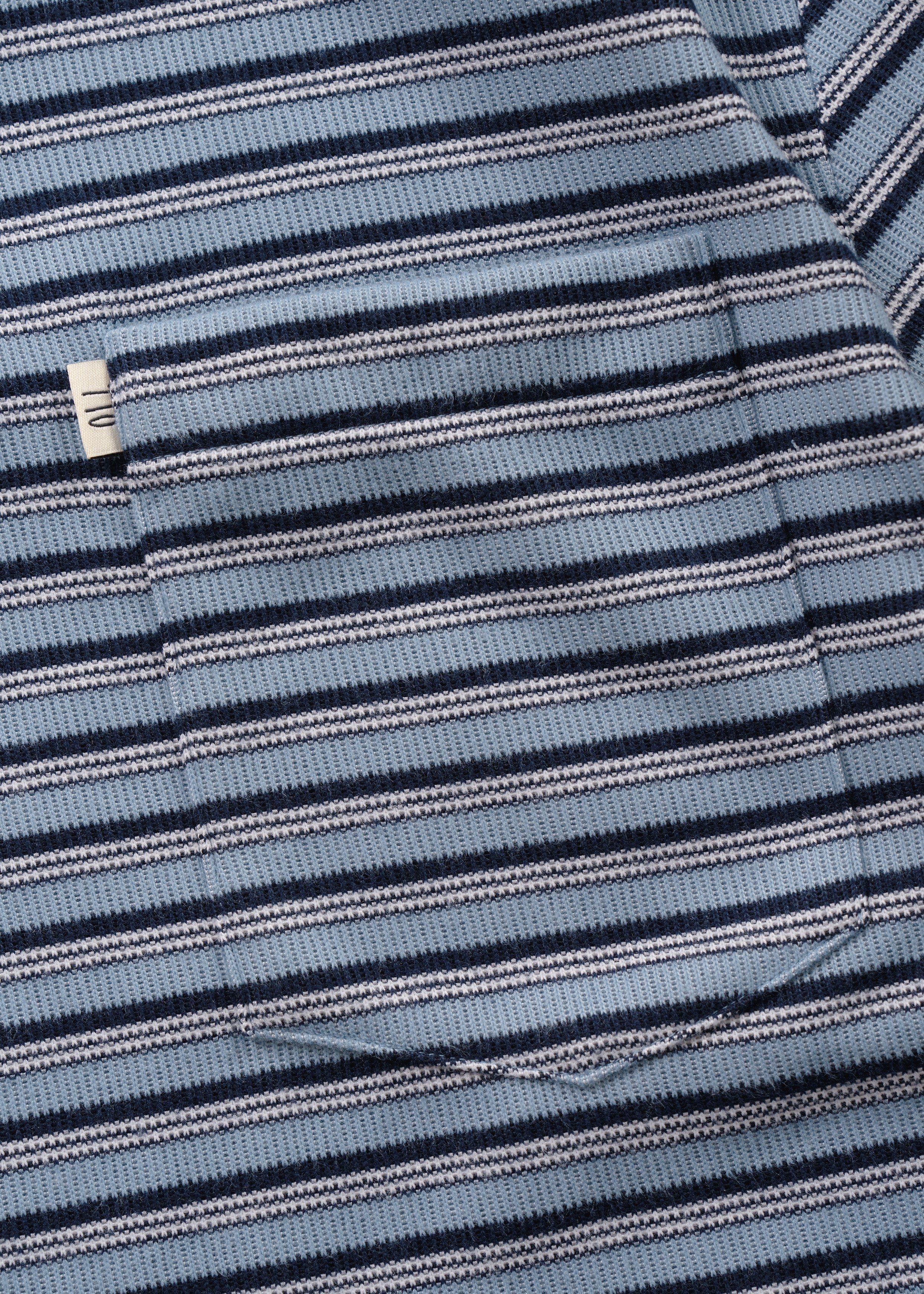 Heavy Stripe Polo - Sky