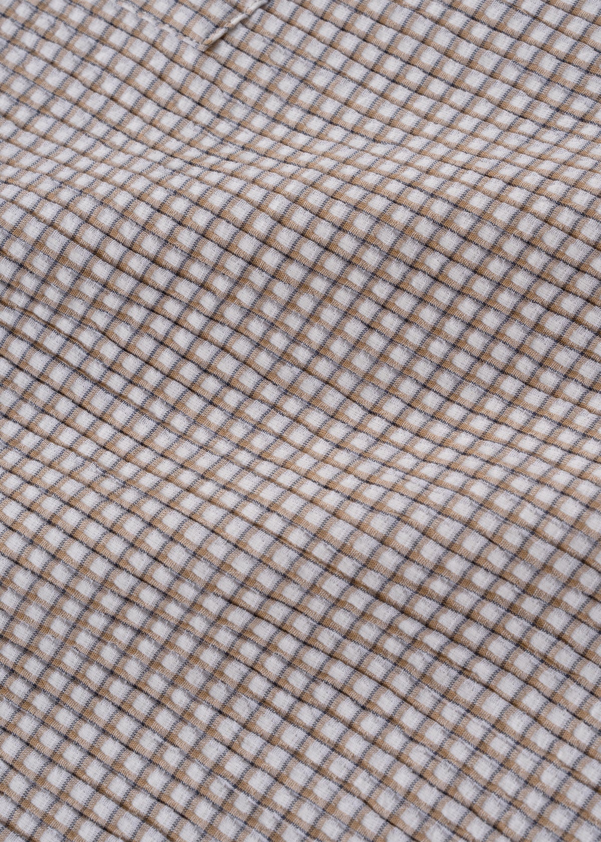 Textured Cotton Polo - Wheat