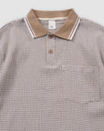 Textured Cotton Polo - Wheat