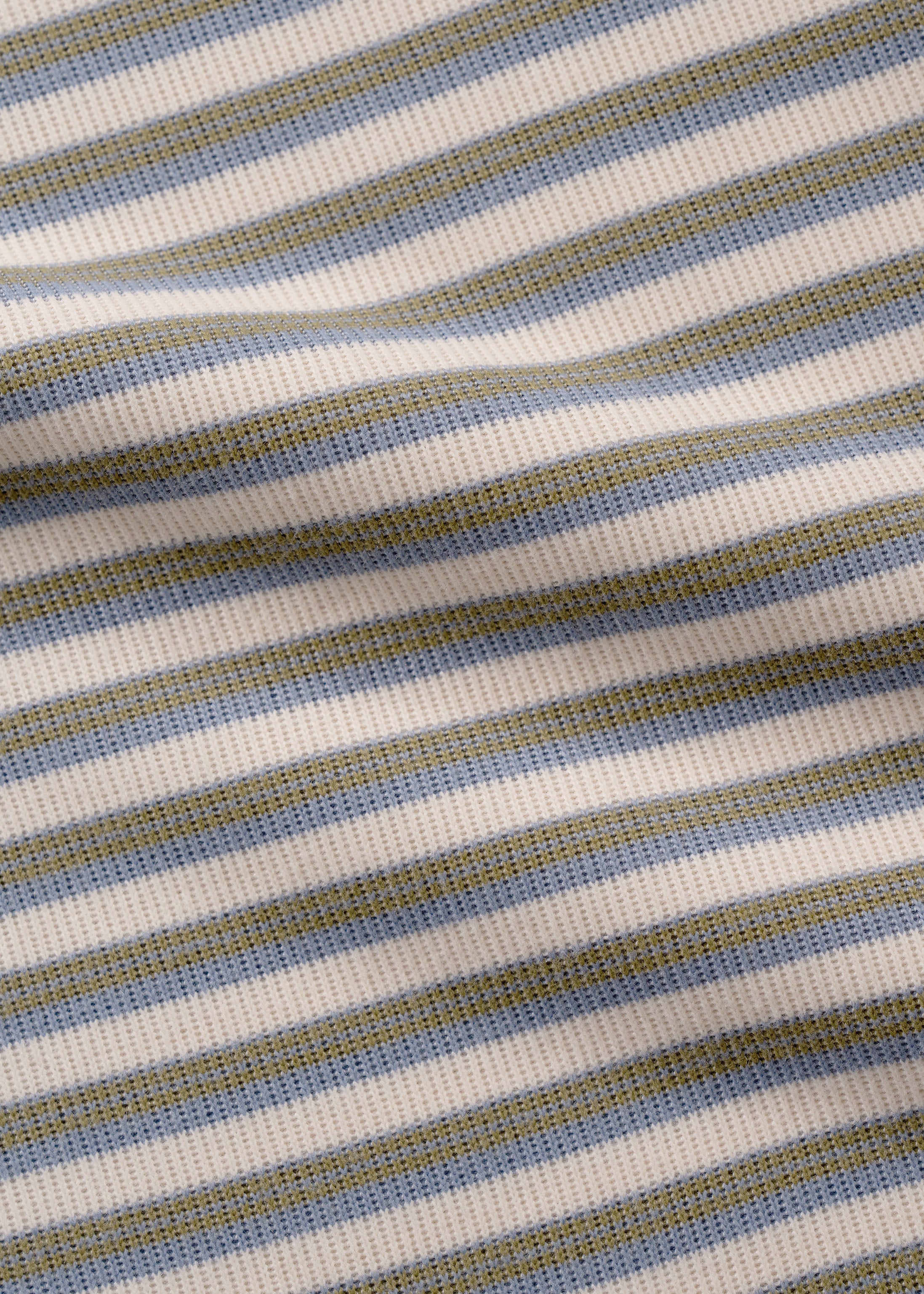 Heavy Stripe Polo - Cream