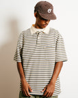 Heavy Stripe Polo - Cream