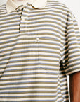 Heavy Stripe Polo - Cream