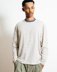 Phoebie Stripe Long Sleeve T - White