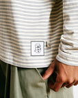 Phoebie Stripe Long Sleeve T - White