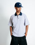 Contrast Cotton Polo - Ash Marle