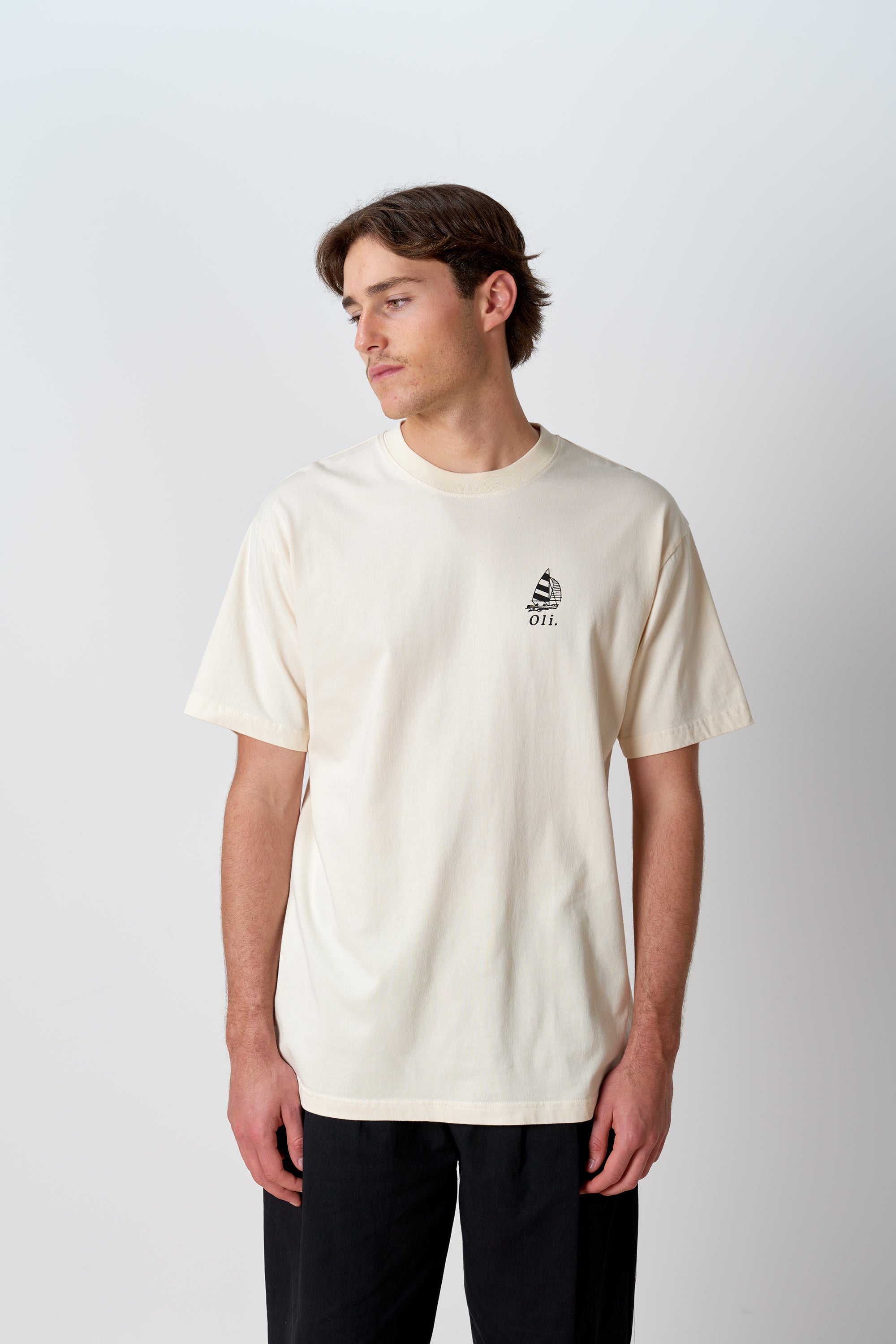 Set Sail Back Print T - Butter