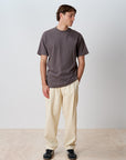 Pleated Pant - Cream Cotton