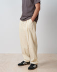 Pleated Pant - Cream Cotton