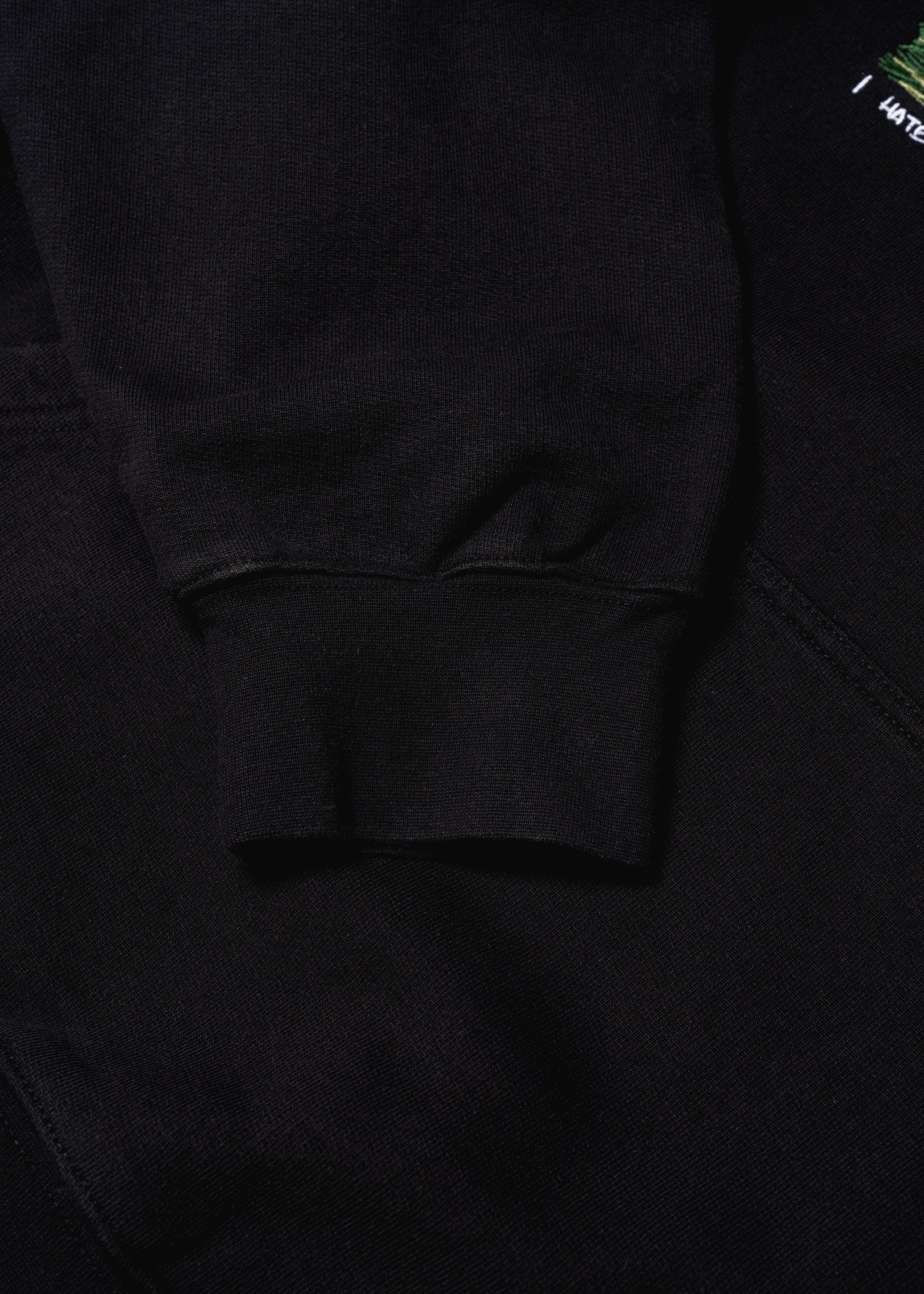 Embroidered I Hate Golf Hood - Black