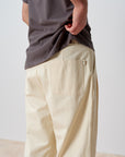 Pleated Pant - Cream Cotton