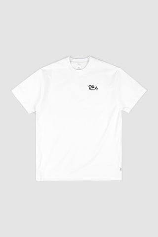 Camping Back Print T - White